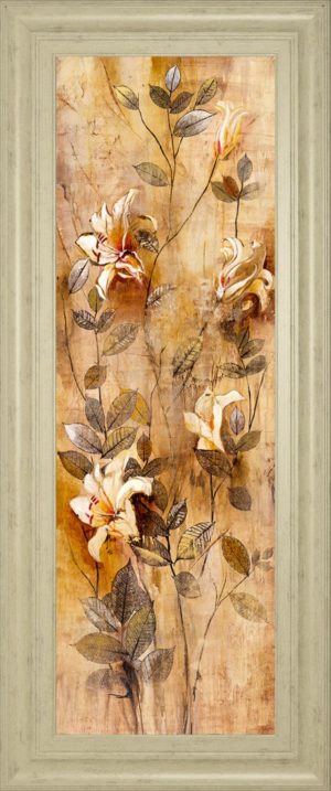 18 in. x 42 in. “Candlelight Lilies I” By Douglas Framed Print Wall Art