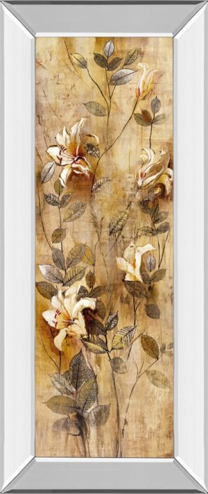 18 in. x 42 in. “Candlelight Lilies I” By Douglas Mirror Framed Print Wall Art