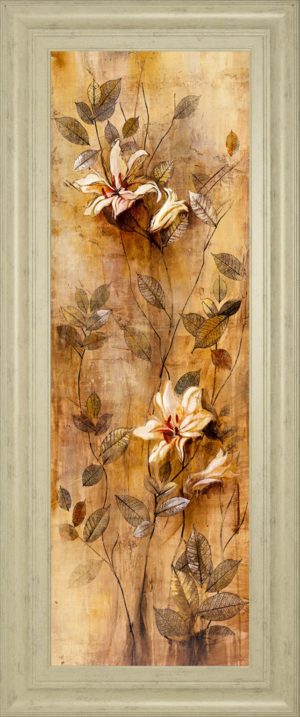 18 in. x 42 in. “Candlelight Lilies Il” By Douglas Framed Print Wall Art