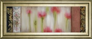 18 in. x 42 in. “Rain Flower I” By Dysart Framed Print Wall Art