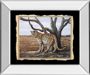 22 in. x 26 in. “Cheetah” Mirror Framed Print Wall Art