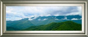 18 in. x 42 in. “Misty Mountains Il” By Kames Mcloughlin Framed Print Wall Art
