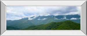 18 in. x 42 in. “Misty Mountains Il” By Kames Mcloughlin Mirror Framed Print Wall Art