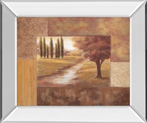 22 in. x 26 in. “Peaceful Stream Il” By Vivian Flasch Mirror Framed Print Wall Art