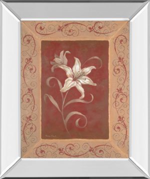 22 in. x 26 in. “Amanda’s Lily” By Vivian Flasch Mirror Framed Print Wall Art