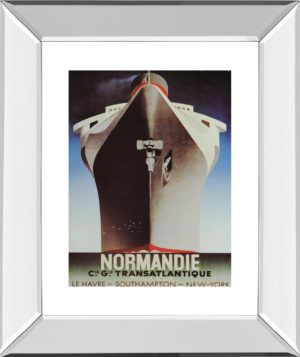 22 in. x 26 in. “Normandie” Mirror Framed Print Wall Art
