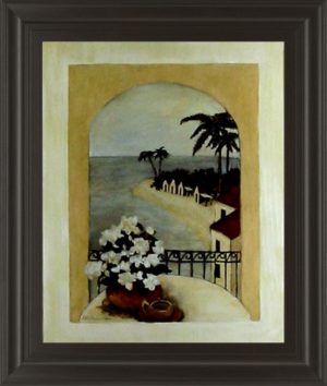 22 in. x 26 in. “Tropical Moon” By Ruane Manning Framed Print Wall Art