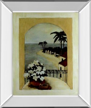 22 in. x 26 in. “Tropical Moon” By Ruane Manning Mirror Framed Print Wall Art