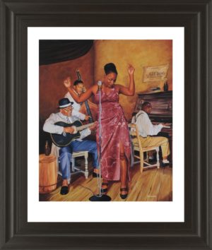 22 in. x 26 in. “Jazz Vocals Framed Print Wall Art