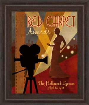 22 in. x 26 in. “Red Carpet Awards” By Conrad Knutsen Framed Print Wall Art
