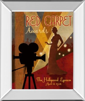 22 in. x 26 in. “Red Carpet Awards” By Conrad Knutsen Mirror Framed Print Wall Art