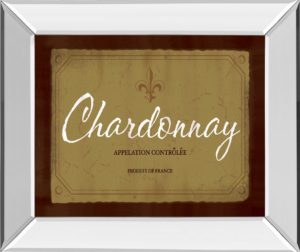 22 in. x 26 in. “Chardonnay” By Paola Viveiros Mirror Framed Print Wall Art