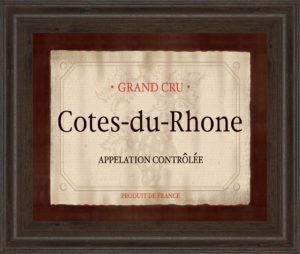 22 in. x 26 in. “Cote Du Rhone” By Paola Viveiros Framed Print Wall Art