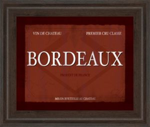 22 in. x 26 in. “Bordeaux” By Paola Viveiros Framed Print Wall Art