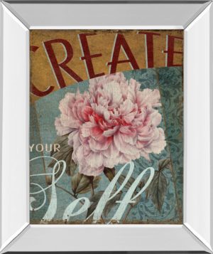 22 in. x 26 in. “Create Yourself” By Kelly Donovan Mirror Framed Print Wall Art