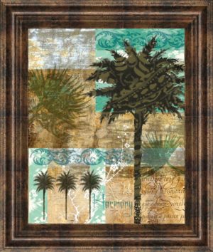 22 in. x 26 in. “Palm III” By Maeve Fitzsimons Framed Print Wall Art