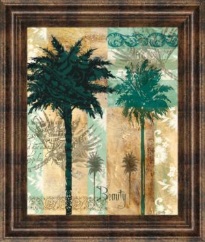 22 in. x 26 in. “Palm Il” By Maeve Fitzsimons Framed Print Wall Art
