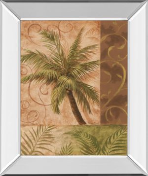 22 in. x 26 in. “Tropical Breeze I” By Vivian Flasch Mirror Framed Print Wall Art