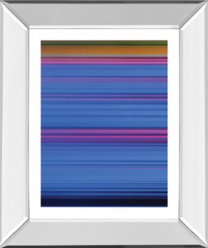 22 in. x 26 in. “Abstract Blues” By Mark Baker Mirror Framed Print Wall Art