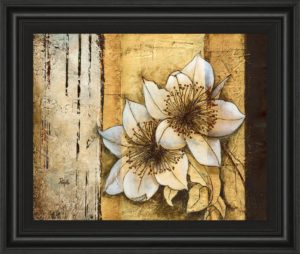 22 in. x 26 in. “Exotic On Gold I” By Patty Q Framed Print Wall Art