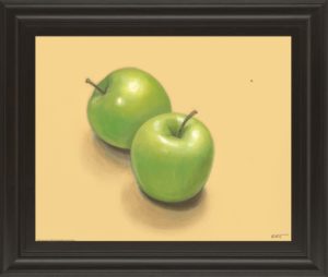 22 in. x 26 in. “Green Apples Framed Print Wall Art