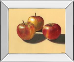 22 in. x 26 in. “Red Apples Mirror Framed Print Wall Art