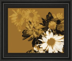 22 in. x 26 in. “Golden Bloom Il” By A. Project Framed Print Wall Art