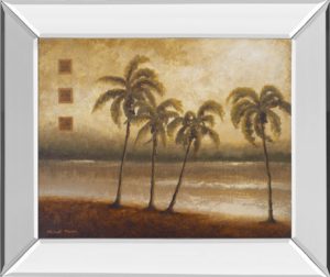 22 in. x 26 in. “Tropical Escape I” By Michael Marcon Mirror Framed Print Wall Art