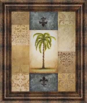 22 in. x 26 in. “Fantasy Palm Il” By Michael Marcon Framed Print Wall Art