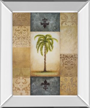 22 in. x 26 in. “Fantasy Palm Il” By Michael Marcon Mirror Framed Print Wall Art