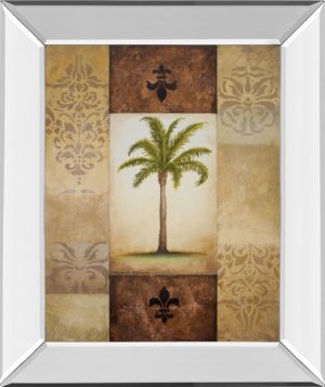 22 in. x 26 in. “Fantasy Palm I” By Michael Marcon Mirror Framed Print Wall Art