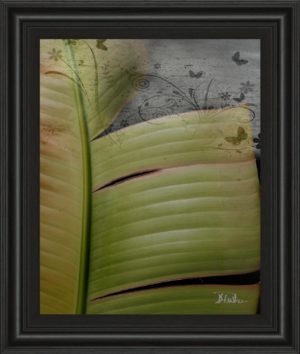 22 in. x 26 in. “Butterfly Palm Il” By Patricia Pinto Framed Print Wall Art