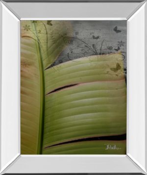 22 in. x 26 in. “Butterfly Palm Il” By Patricia Pinto Mirror Framed Print Wall Art