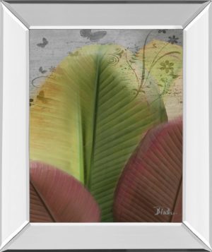 22 in. x 26 in. “Butterfly Palm I” By Patricia Pinto Mirror Framed Print Wall Art