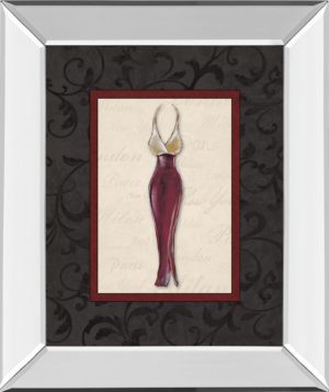 22 in. x 26 in. “Fashion Dress Il” By Susan Osbourne Mirror Framed Print Wall Art