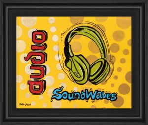 22 in. x 26 in. “Audio” By Tava Luv Framed Print Wall Art