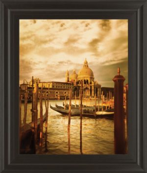 22 in. x 26 in. “Venezia Sunset Il” By Thompson Framed Print Wall Art