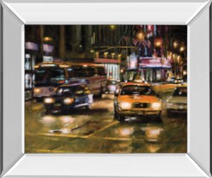 22 in. x 26 in. “Radio City, New York City” By Desmond O’Hagan Mirror Framed Print Wall Art