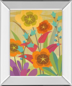 22 in. x 26 in. “Flowerbed” By Cary Phillips Mirror Framed Print Wall Art
