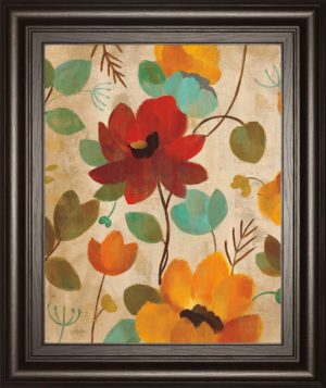 22 in. x 26 in. “Vibrant Embroidery Il” By Silvia Vassileva Framed Print Wall Art