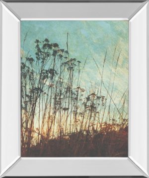 22 in. x 26 in. “Wild Grass” By Amy Melious Mirror Framed Print Wall Art