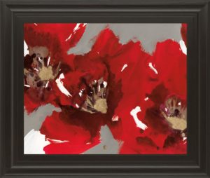 22 in. x 26 in. “Red Poppy Forest I” By N. Barnes Framed Print Wall Art
