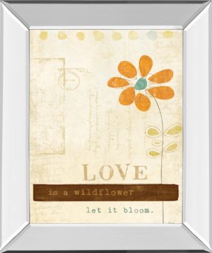 22 in. x 26 in. “Let Love Bloom” By Mollie B Mirror Framed Print Wall Art