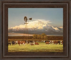 22 in. x 26 in. “Summer Pastures” By Bonnie Mohr Framed Print Wall Art