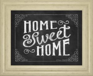 22 in. x 26 in. “Home Sweet Home” By Susan Ball Framed Print Wall Art