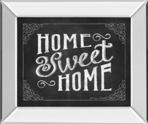22 in. x 26 in. “Home Sweet Home” By Susan Ball Mirror Framed Print Wall Art