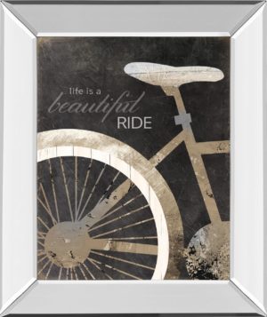 22 in. x 26 in. “Life Is A Beautiful Ride” By Marla Rae Mirror Framed Print Wall Art
