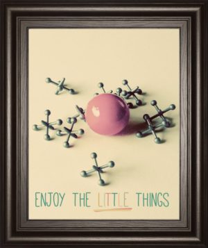 22 in. x 26 in. “Enjoy The Little Things” By Gail Peck Framed Print Wall Art