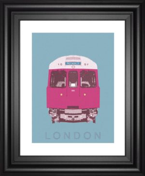 22 in. x 26 in. “London Transport 3” By Ben James Framed Print Wall Art