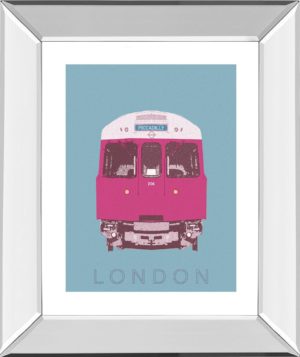 22 in. x 26 in. “London Transport 3” By Ben James Mirror Framed Print Wall Art